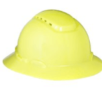 3M™ Full Brim Hard Hat H-809V, Hi-Vis Yellow 4-Point Ratchet Suspension, Vented #70071648219